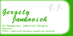 gergely jankovich business card